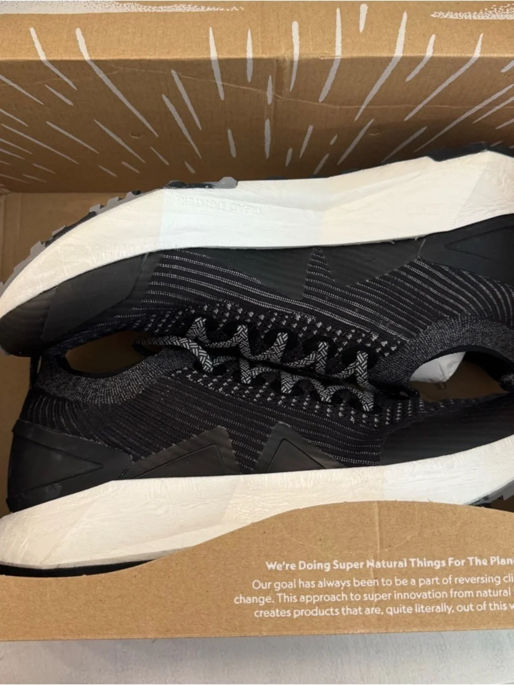 allbirds Men’s Tree Flyer 2 (TF2) Natural Black Lace Up Tennis Shoes Sz 12.5 NIB